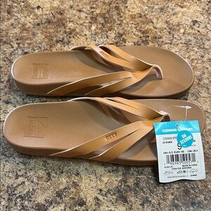 Reef Brown Cushion Spring Joy Flip Flops Womens 9 NWT